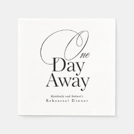 Elegantes Probe Dinner Weißes Typografie Serviette