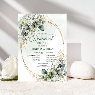 Elegantes Probedinner-Abend Wasserfarbe Greene Einladung