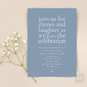 Elegantes Probedinner Liebe & Lachen Minimal Einladung