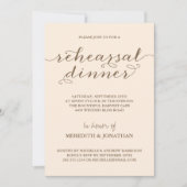 Elegantes Proben-Abendessen Einladung (Vorderseite)