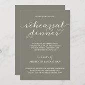 Elegantes Proben-Abendessen Einladung (Vorne/Hinten)