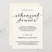 Elegantes Proben-Abendessen Einladung (Vorne/Hinten)