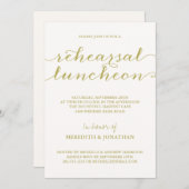 Elegantes Proben-Mittagessen Einladung (Vorne/Hinten)