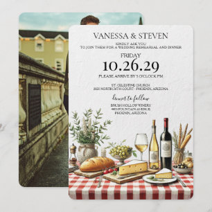 Elegantes Probier-Dinner für ein Picknick Einladung