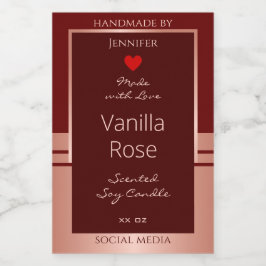 Elegantes Produktverpackungs-Label Burgundy Rose G Lebensmitteletikett