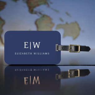 Elegantes Professionelles Einfaches Monogramm Mini Gepäckanhänger