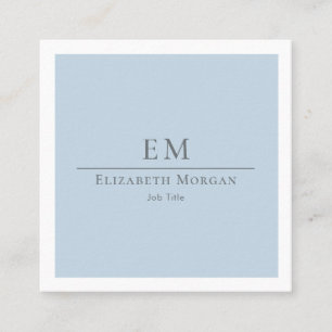 Elegantes Professionelles Einfaches Monogramm Mini Quadratische Visitenkarte