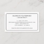 Elegantes Professionelles Einfaches Monogramm Mini Visitenkarte (Rückseite)