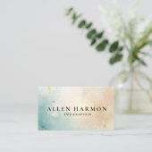 Elegantes Professionelles Einfaches Monogramm Mini Visitenkarte (Stehend Vorderseite)