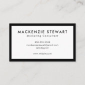 Elegantes Professionelles Einfaches Monogramm Mini Visitenkarte (Rückseite)