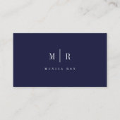 Elegantes Professionelles Einfaches Monogramm Mini Visitenkarte (Vorderseite)