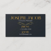 Elegantes Professionelles Einfaches Monogramm Mini Visitenkarte (Rückseite)