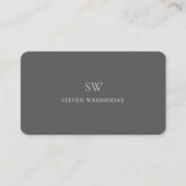 Elegantes Professionelles Einfaches Monogramm Mini Visitenkarte (Vorderseite)