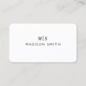 Elegantes Professionelles Einfaches Monogramm Mini Visitenkarte (Vorderseite)