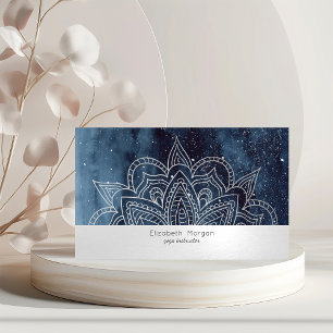 Elegantes professionelles Mandala Marineblau Visitenkarte