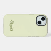 Elegantes professionelles Monogramm iPhone 15 Hülle (Rückseite (Horizontal))