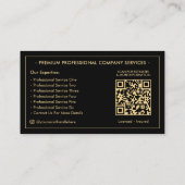 Elegantes professionelles Monogramm-Schild Krone S Visitenkarte (Rückseite)
