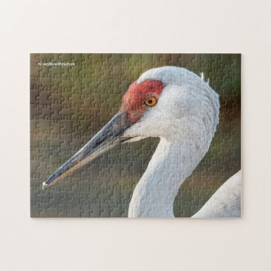 Elegantes Profil eines großen Sandhügelkrans Puzzle (Horizontal)
