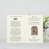 Elegantes Programm der katholischen Hochzeitsmesse (Stehend Vorderseite)