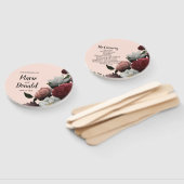 Elegantes Programm für Burgund und Rosa Blume Fächer (Non-assembled)