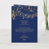 Elegantes Programm für das Senioren-Recital Blue G (Rückseite)