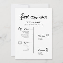 Elegantes Programm für den besten Tag je Hochzeits