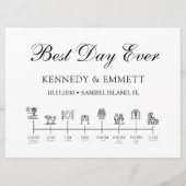 Elegantes Programm für den Hochzeitstag (Vorderseite)