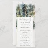 Elegantes Programm für Grüne Wasserfarben-Wälder (Rückseite)