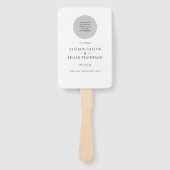 Elegantes Programm für moderne Hochzeitslogos Fächer (Vorderseite)