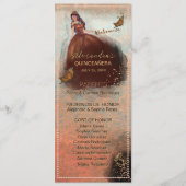 Elegantes Programm für Vintage Kupfer-Rose Quinceñ (Vorderseite)