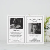 Elegantes Programm zur Beerdigung (Stehend Vorderseite)