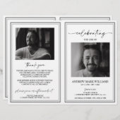 Elegantes Programm zur Beerdigung (Vorne/Hinten)