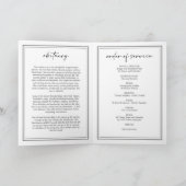 Elegantes Programm zur Beerdigung (Innenseite)