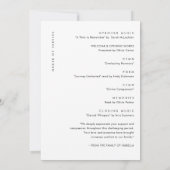 Elegantes Programm zur Beerdigung des Dienstes (Rückseite)