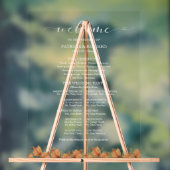 Elegantes Programm zur Hochzeit im Herbst der Herb Acrylschild (Neutral)