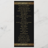 Elegantes Programm zur Hochzeit in Urlaubsort von  (Rückseite)