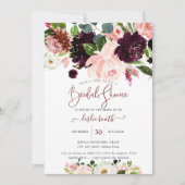 Elegantes Protea Creme Blush Rose Brautparty Einladung (Vorderseite)