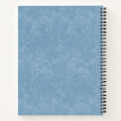 Elegantes Pulver Blaue Blüte | Personalisierte Spi Notizblock (Rückseite)