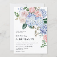 Elegantes Pulver Blue Pink Hydrangea feierliche Ho