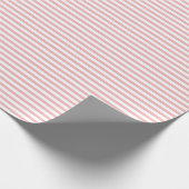 Elegantes Pulver-Rosa Stripes Packpapier (Ecke)