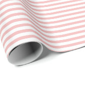 Elegantes Pulver-Rosa Stripes Packpapier (Rolleneckpunkt)