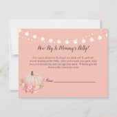 Elegantes Pumkin Mama Bly Size Baby Shower Game Einladung (Vorderseite)