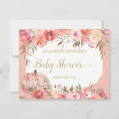 Elegantes Pumkin Mama Bly Size Baby Shower Game Einladung (Rückseite)