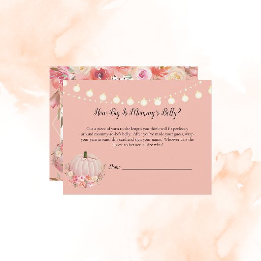 Elegantes Pumkin Mama Bly Size Baby Shower Game Einladung