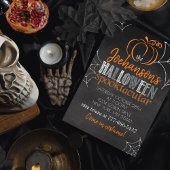 Elegantes Pumpkin Chalkboard Halloween-Party Einladung
