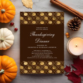 Elegantes Pumpkin Erntedank Dinner Party Einladung