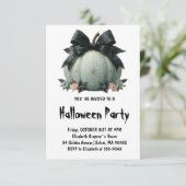 Elegantes Pumpkin Halloween-Party Design Einladung (Stehend Vorderseite)