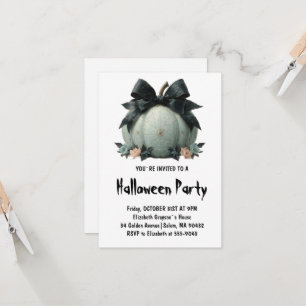 Elegantes Pumpkin Halloween-Party Design Einladung