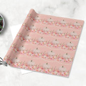 Elegantes Pumpkin-Muster | Rosa Geschenkpapier