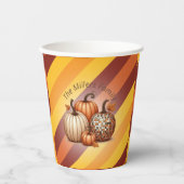 Elegantes Pumpkin Watercolor personalisiertes Must Pappbecher (Vorderseite)